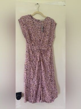 Loft Pink Floral sleeveless dress